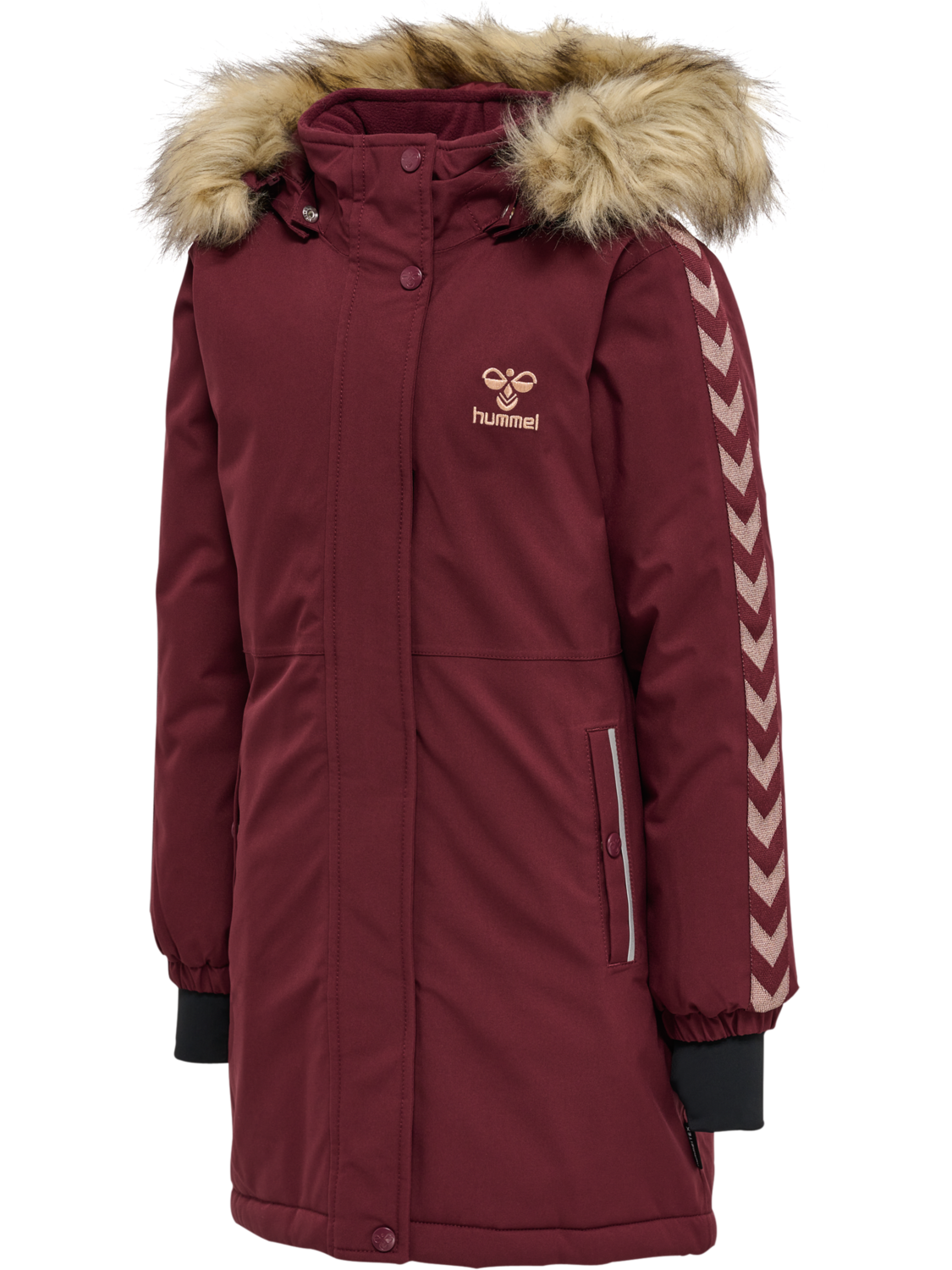 hmlLEAF TEX COAT, WINDSOR WINE, packshot