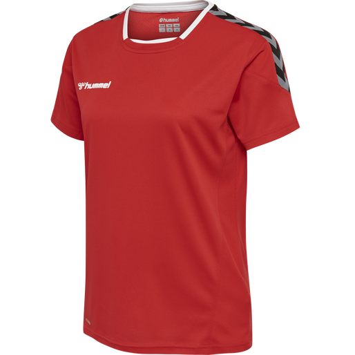 hmlAUTHENTIC POLY JERSEY WOMAN S/S, TRUE RED, packshot