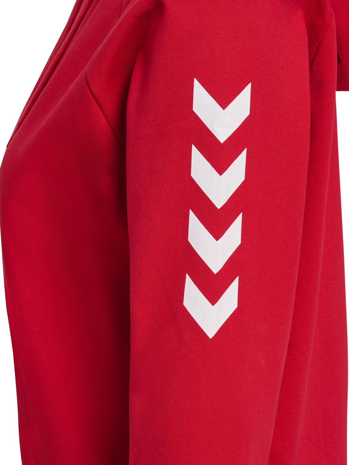 HUMMEL GO COTTON ZIP HOODIE WOMAN, TRUE RED, packshot