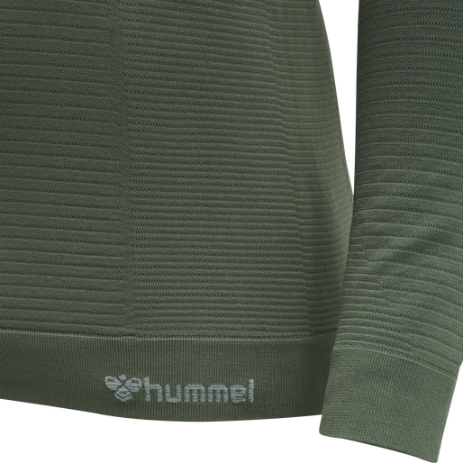 hmlSTROKE SEAMLESS HALF ZIP, THYME hmlSTROKE SEAMLESS HALF ZIP, THYME, packshot
