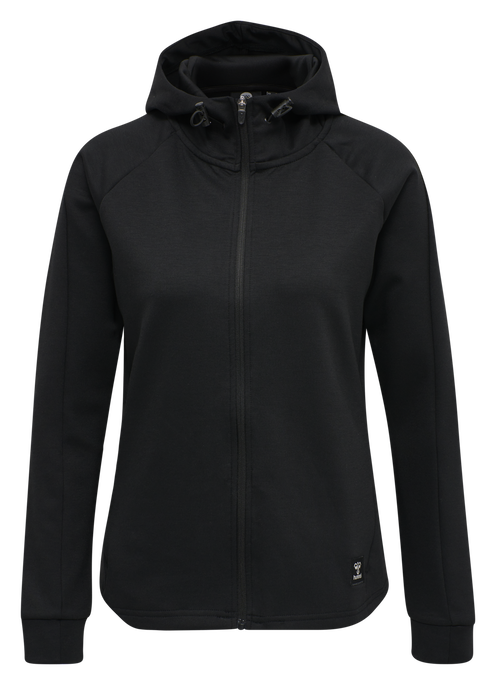 hmlESSI ZIP HOODIE, BLACK, packshot