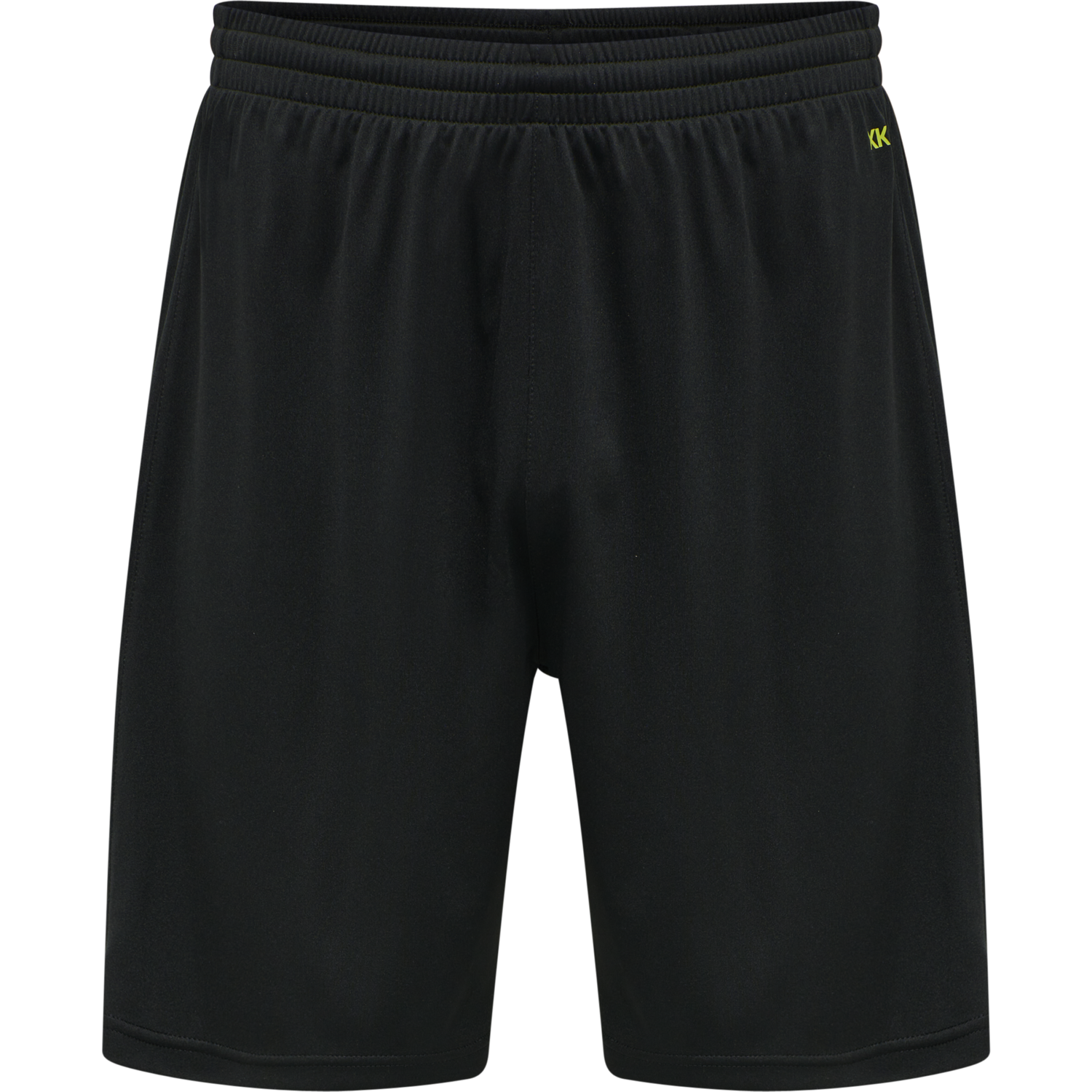 hmlCORE XK POLY SHORTS, BLACK/LIME POPSICLE, packshot