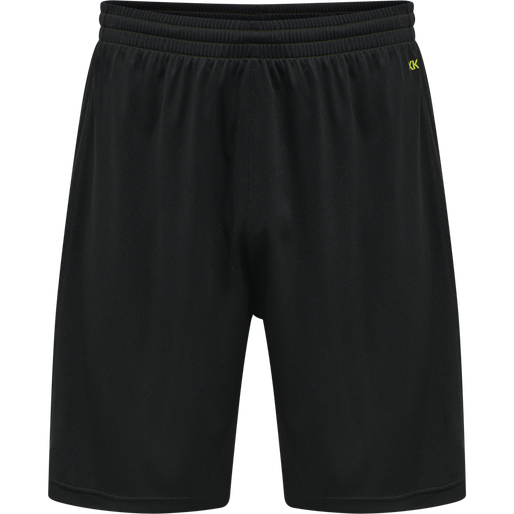 hmlCORE XK POLY SHORTS, BLACK/LIME POPSICLE hmlCORE XK POLY SHORTS, BLACK/LIME POPSICLE, packshot