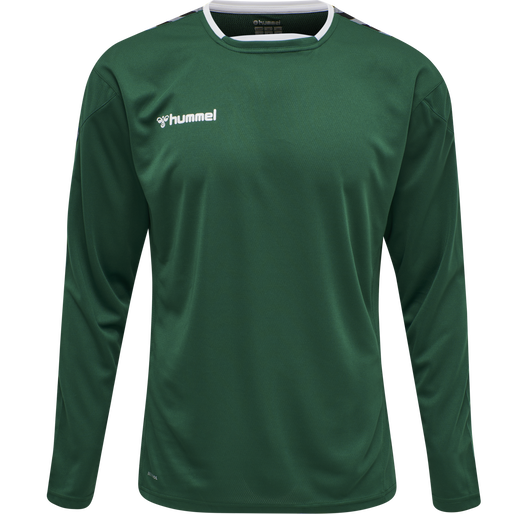 hmlAUTHENTIC POLY JERSEY L/S, EVERGREEN, packshot
