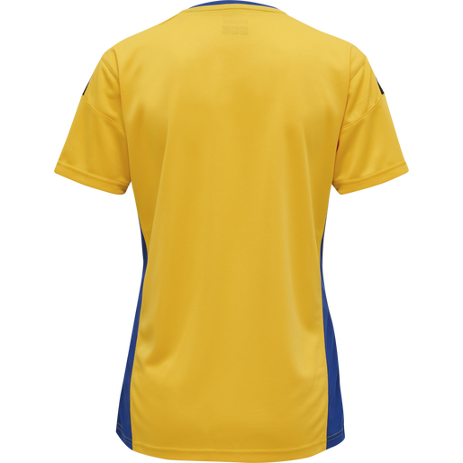 hmlAUTHENTIC POLY JERSEY WOMAN S/S, SPORTS YELLOW/TRUE BLUE, packshot