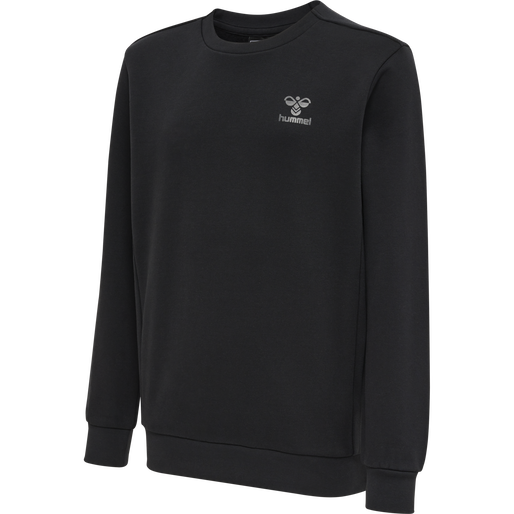 hmlOFFGRID SWEATSHIRT KIDS, JET BLACK/FORGED IRON, packshot