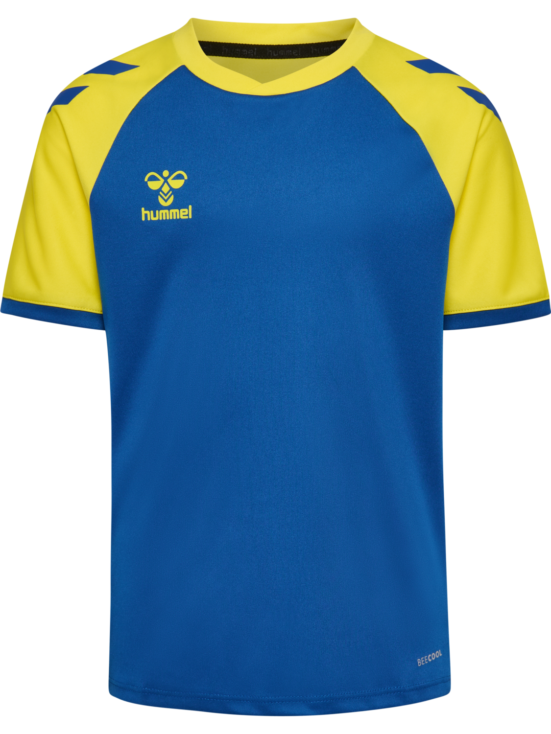 hmlMATCH LEAGUE JERSEY S/S KIDS, TRUE BLUE/BLAZING YELLOW, packshot