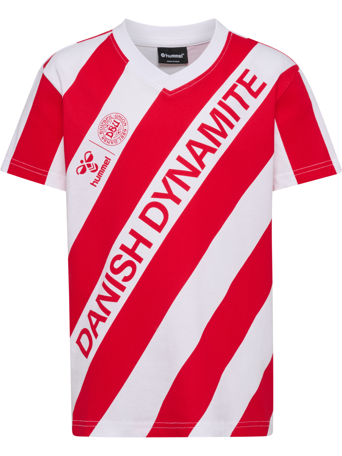 DBU 26 FAN DYNAMITE TEE SS KIDS, WHITE/TANGO RED, packshot