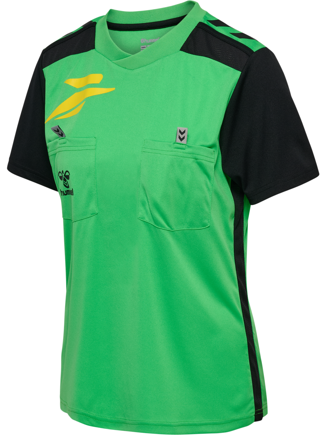 FFHB NEW REFEREE JERSEY S/S WO, POISON GREEN WO SPONSOR, packshot