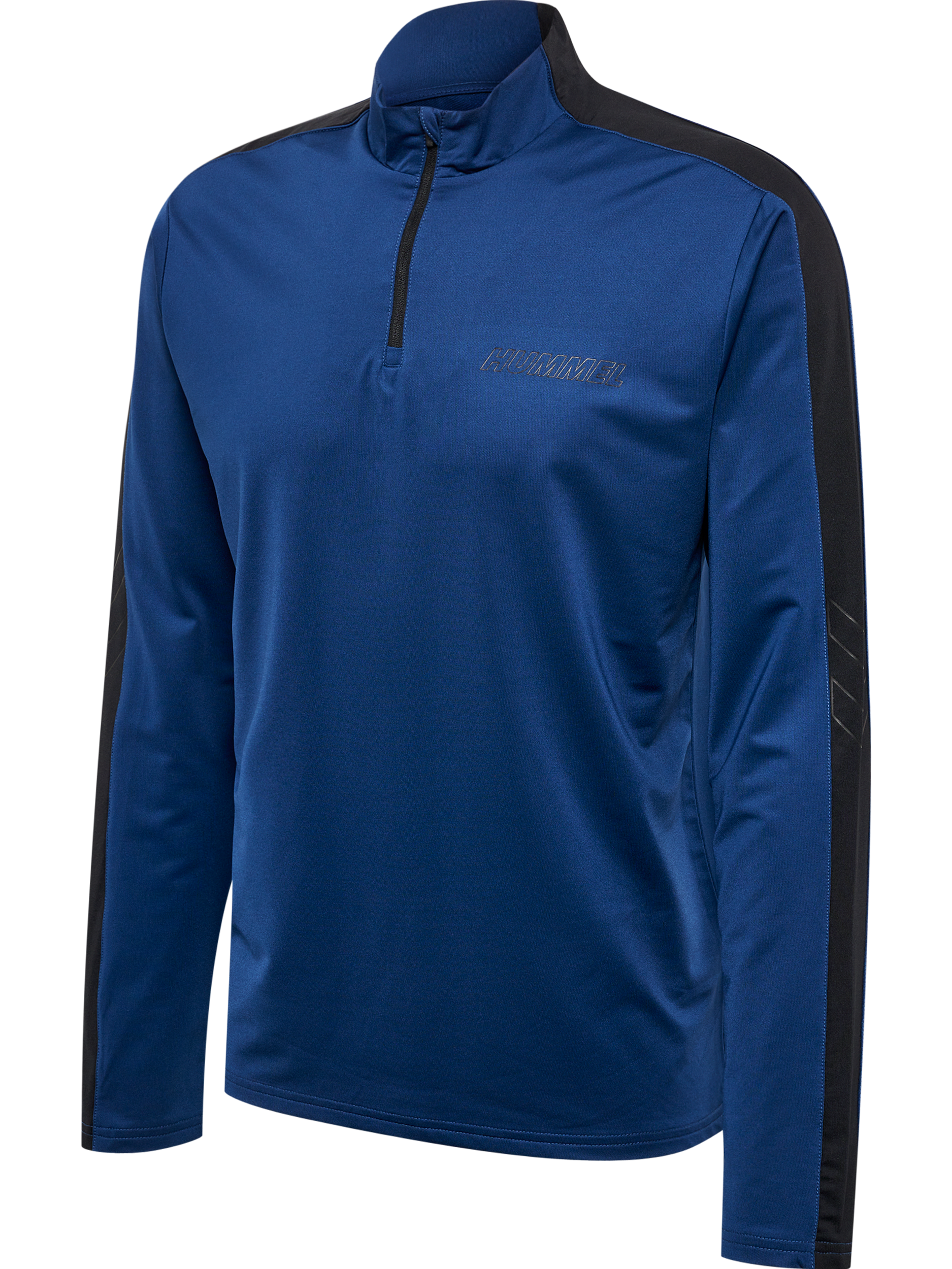 hmlTE STRENGTH PL HALF ZIP, INSIGNIA BLUE/BLACK, packshot