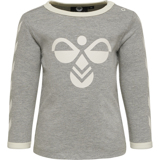 hmlFLIPPER T-SHIRT L/S, GREY MELANGE, packshot