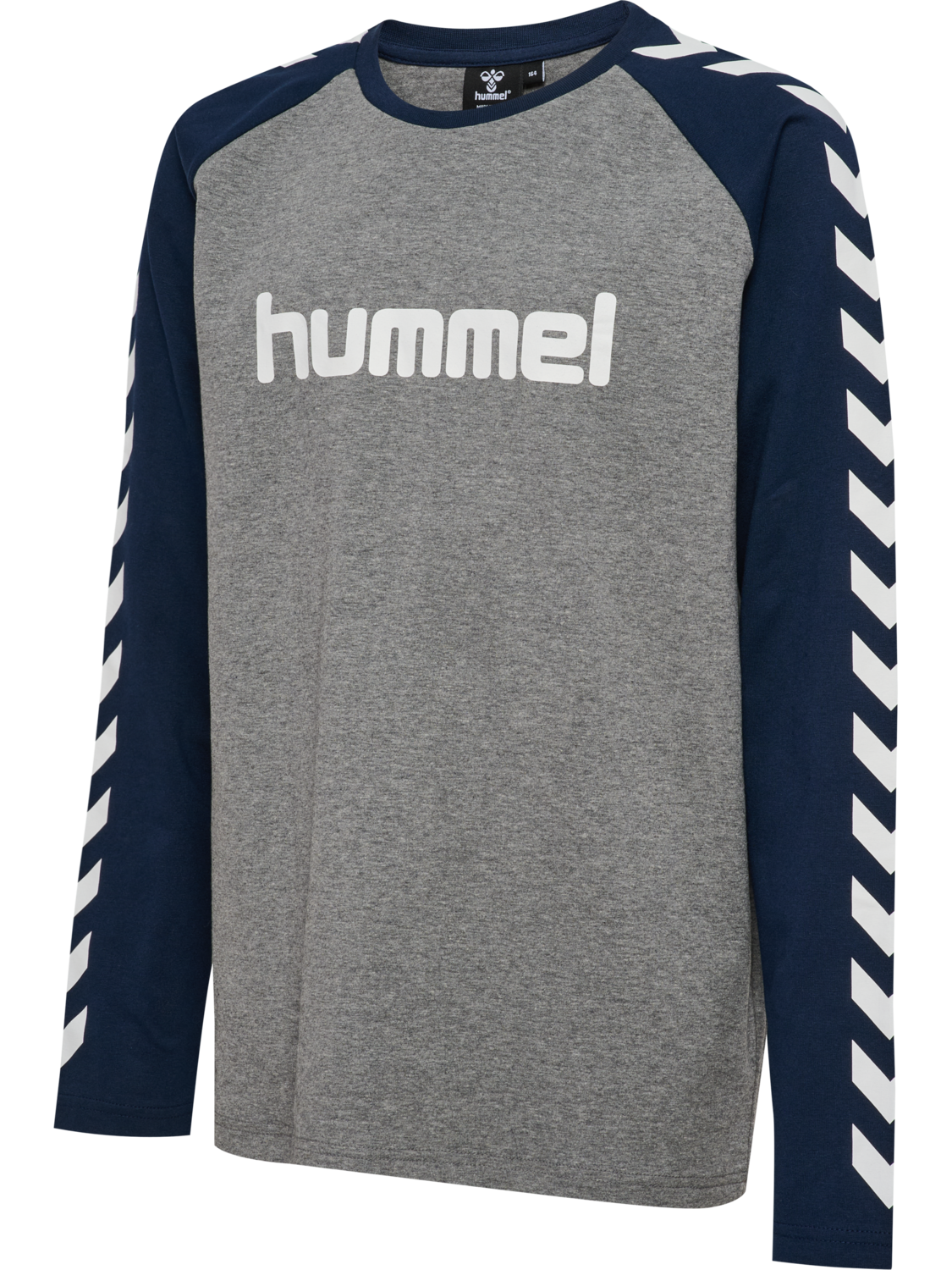 hmlBOYS T-SHIRT L/S, BLACK IRIS/BLACK IRIS, packshot