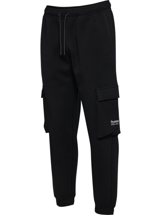 hmlTECH FLEECE LOOSE CARGO PANTS, BLACK hmlTECH FLEECE LOOSE CARGO PANTS, BLACK, packshot