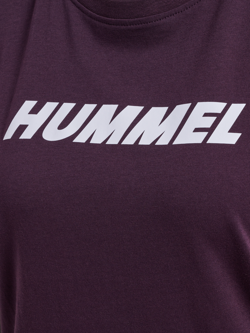 hmlELEMENTAL LOGO COTTON TEE WOMAN, PLUM PERFECT, packshot