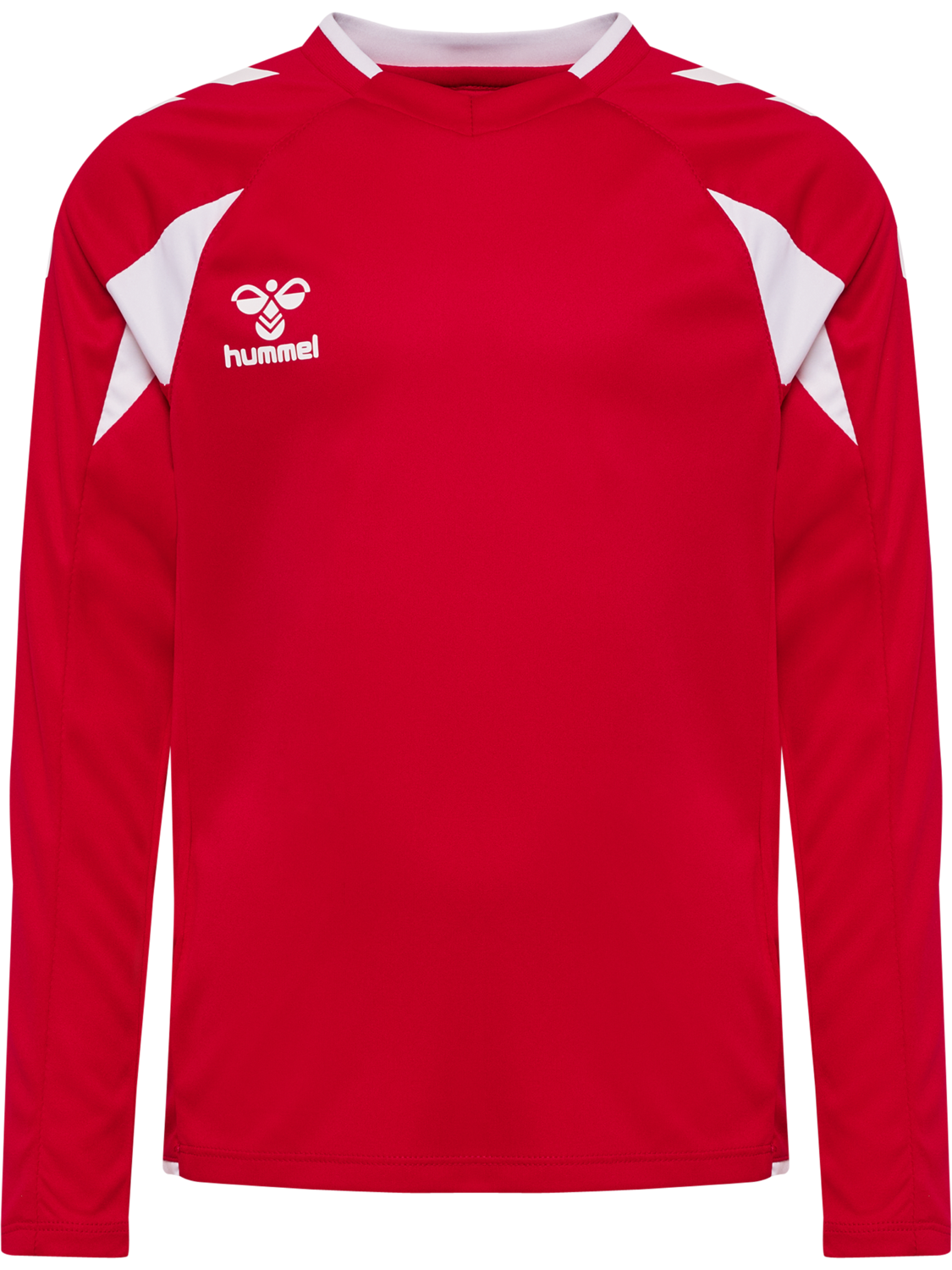 hmlCORE 2.0 JERSEY L/S KIDS, TRUE RED/WHITE, packshot
