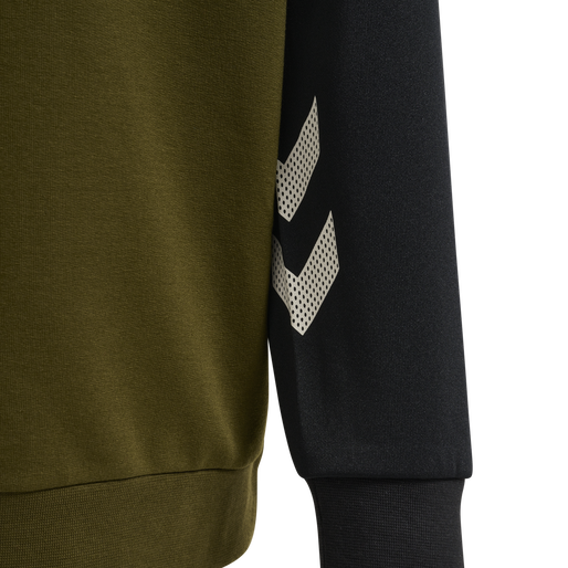 hmlEDWARD SWEATSHIRT, DARK OLIVE hmlEDWARD SWEATSHIRT, DARK OLIVE, packshot