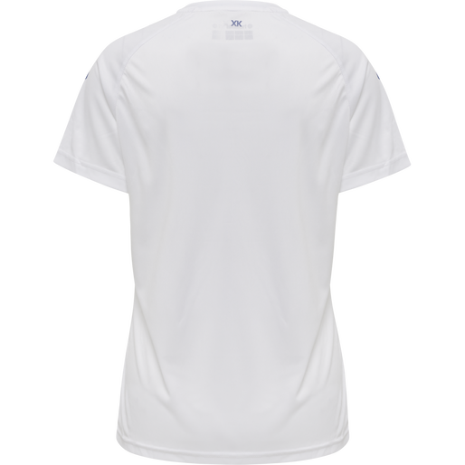 hmlCORE XK CORE POLY TEE  S/S WOMAN, WHITE/TRUE BLUE hmlCORE XK CORE POLY TEE  S/S WOMAN, WHITE/TRUE BLUE, packshot
