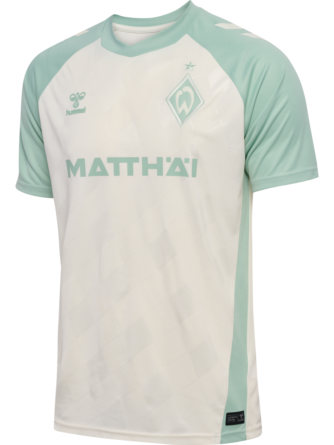 WER 24/25 AWAY JERSEY S/S, MARSHMELLOW/SILT GREEN, packshot