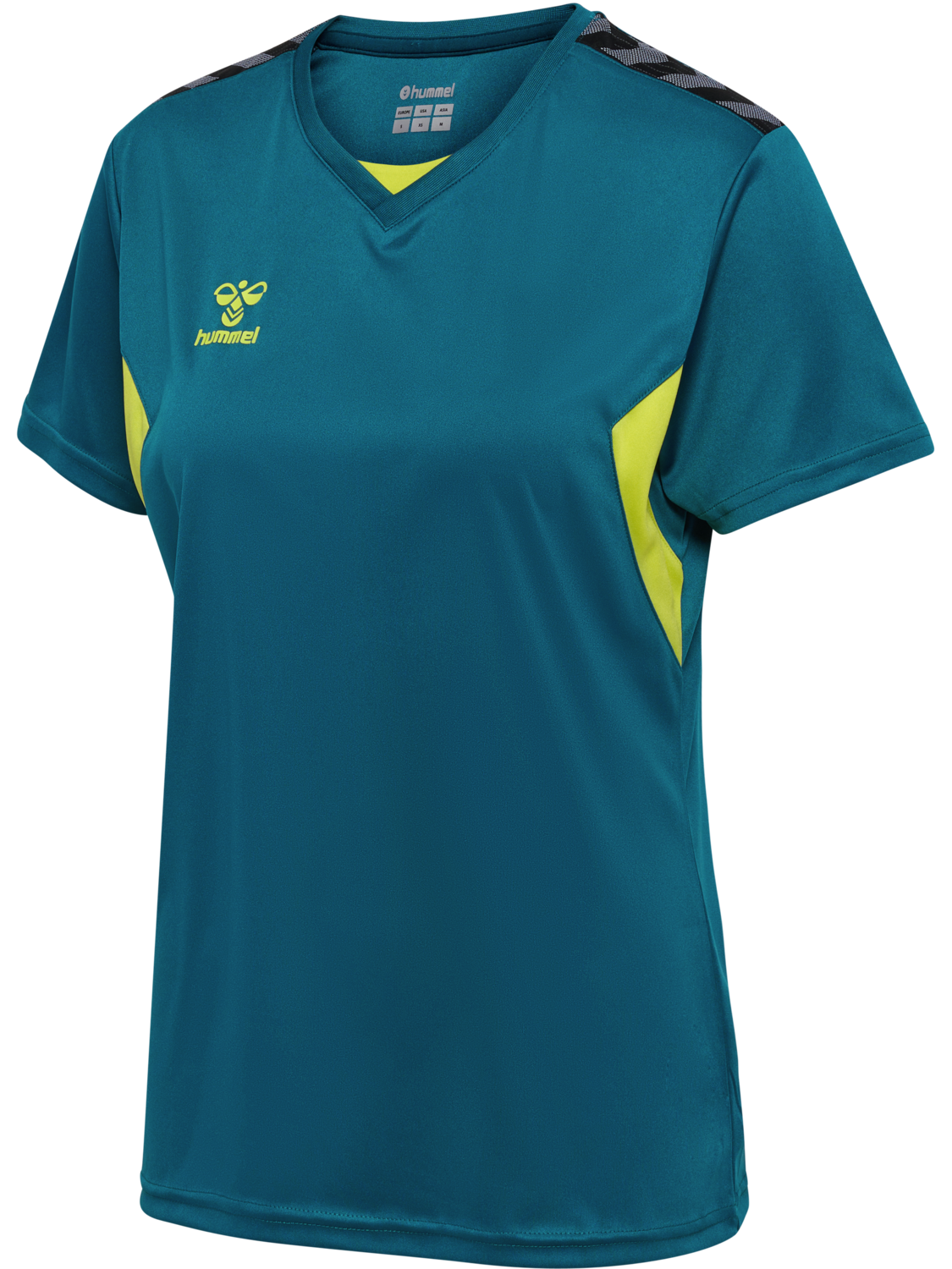 hmlAUTHENTIC PL JERSEY S/S WOMAN, BLUE CORAL/SULPHUR SPRING, packshot