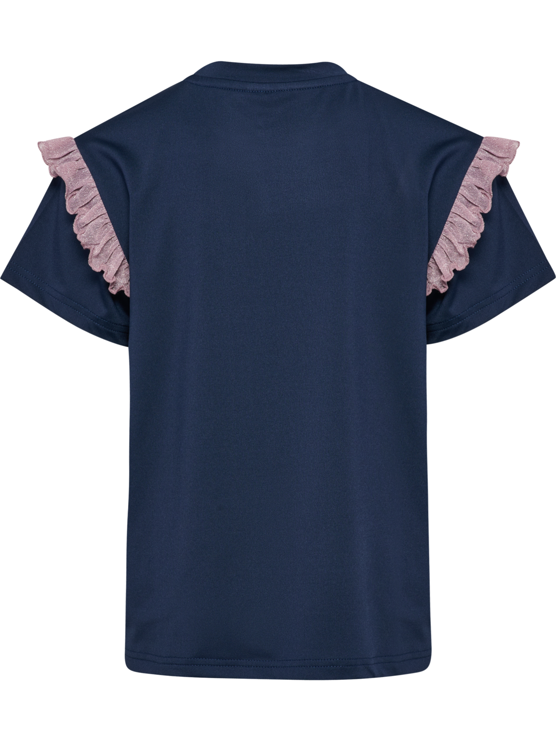 hmlJR MIX GLITTER T-SHIRT S/S, BLACK IRIS, packshot