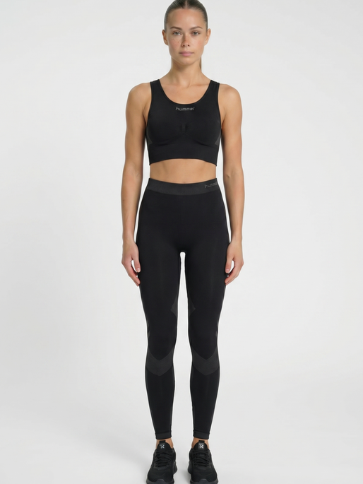 HUMMEL FIRST SEAMLESS TIGHTS WOMAN, BLACK, model