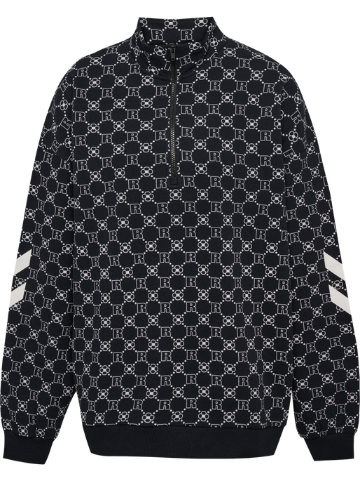 hmlOVERSIZED HALFZIP DBU ROTATE, BLACK hmlOVERSIZED HALFZIP DBU ROTATE, BLACK, packshot