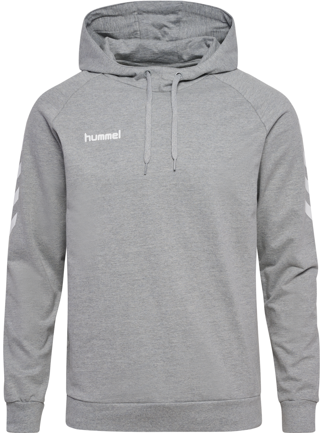 HUMMEL GO COTTON HOODIE, GREY MELANGE, packshot