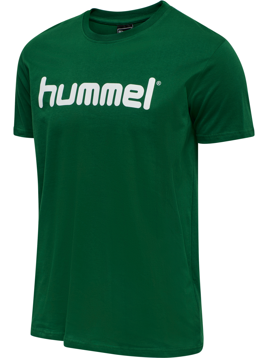 HUMMEL GO COTTON LOGO T-SHIRT S/S, EVERGREEN, packshot