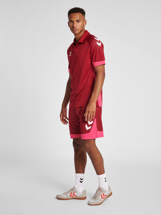 hmlLEAD FUNCTIONAL POLO, BIKING RED, model
