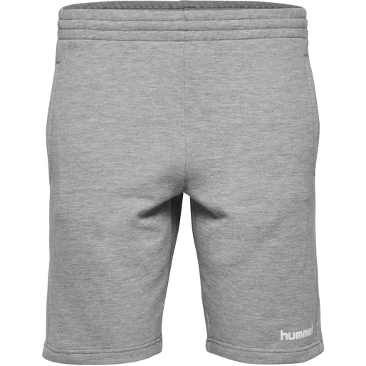 HUMMEL GO COTTON BERMUDA SHORTS WOMAN, GREY MELANGE, packshot