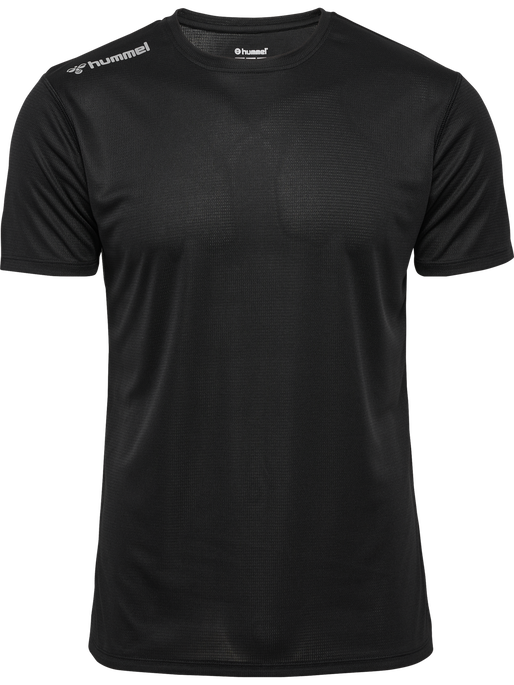 hmlRUN JERSEY S/S, BLACK, packshot