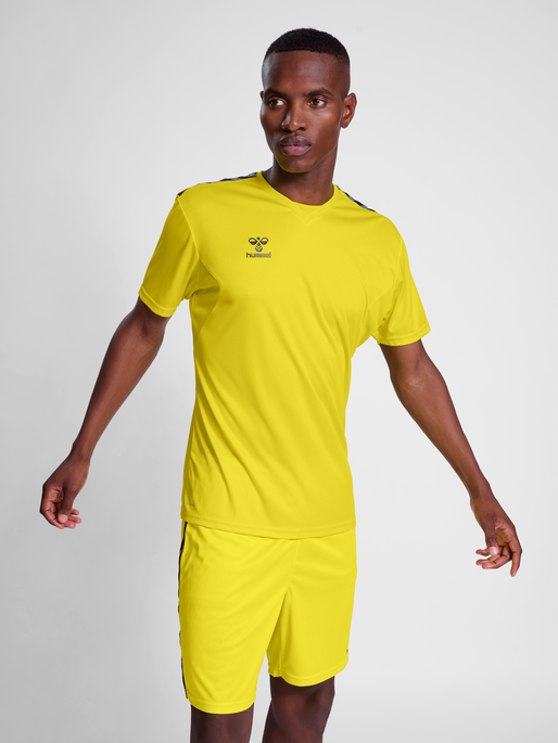 hmlAUTHENTIC PL JERSEY S/S, BLAZING YELLOW, model