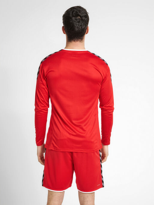 hmlAUTHENTIC POLY JERSEY L/S, TRUE RED, model