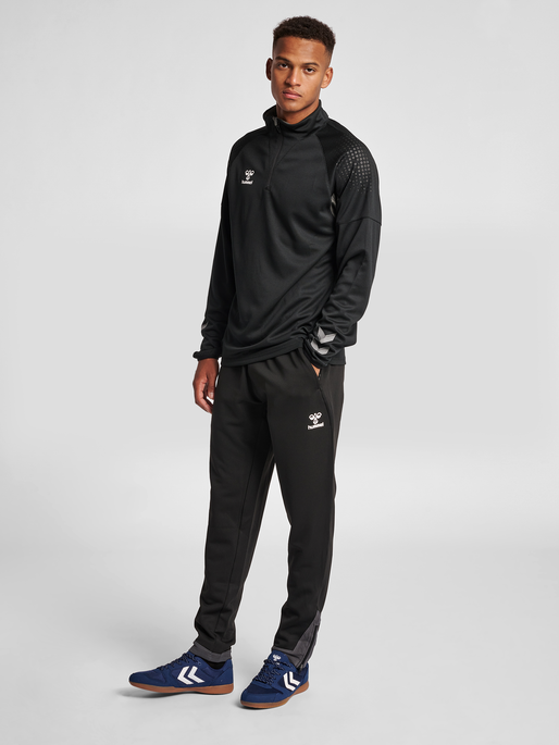 hmlLEAD POLY PANTS, BLACK, model