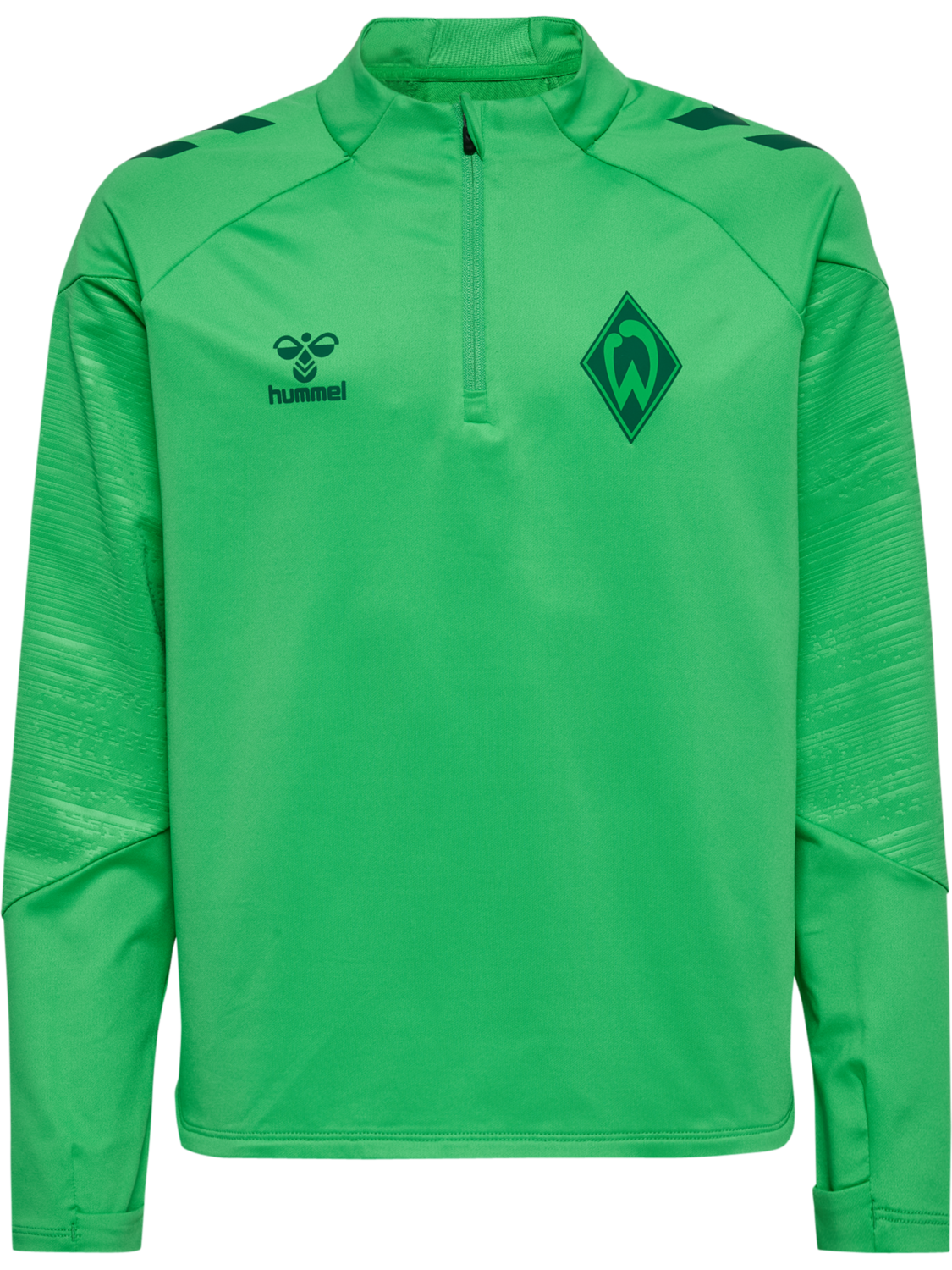 WER 26/27 TR PRO HALF ZIP KIDS, ISLAND GREEN WO SPONSOR, packshot