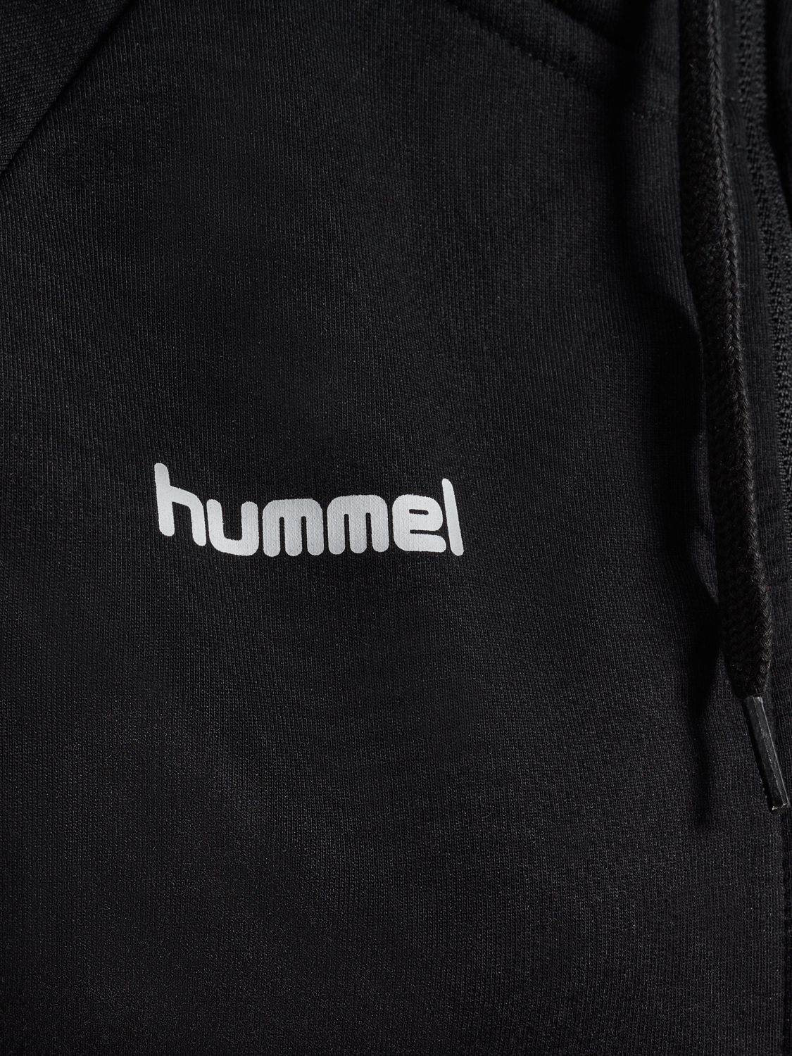HUMMEL GO COTTON ZIP HOODIE WOMAN, BLACK, packshot