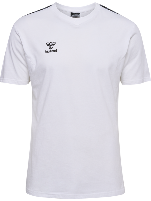 hmlAUTHENTIC CO T-SHIRT S/S, WHITE, packshot
