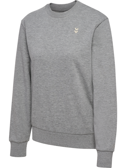 hmlPULSE W SWEAT CREWNECK, GREY MELANGE, packshot