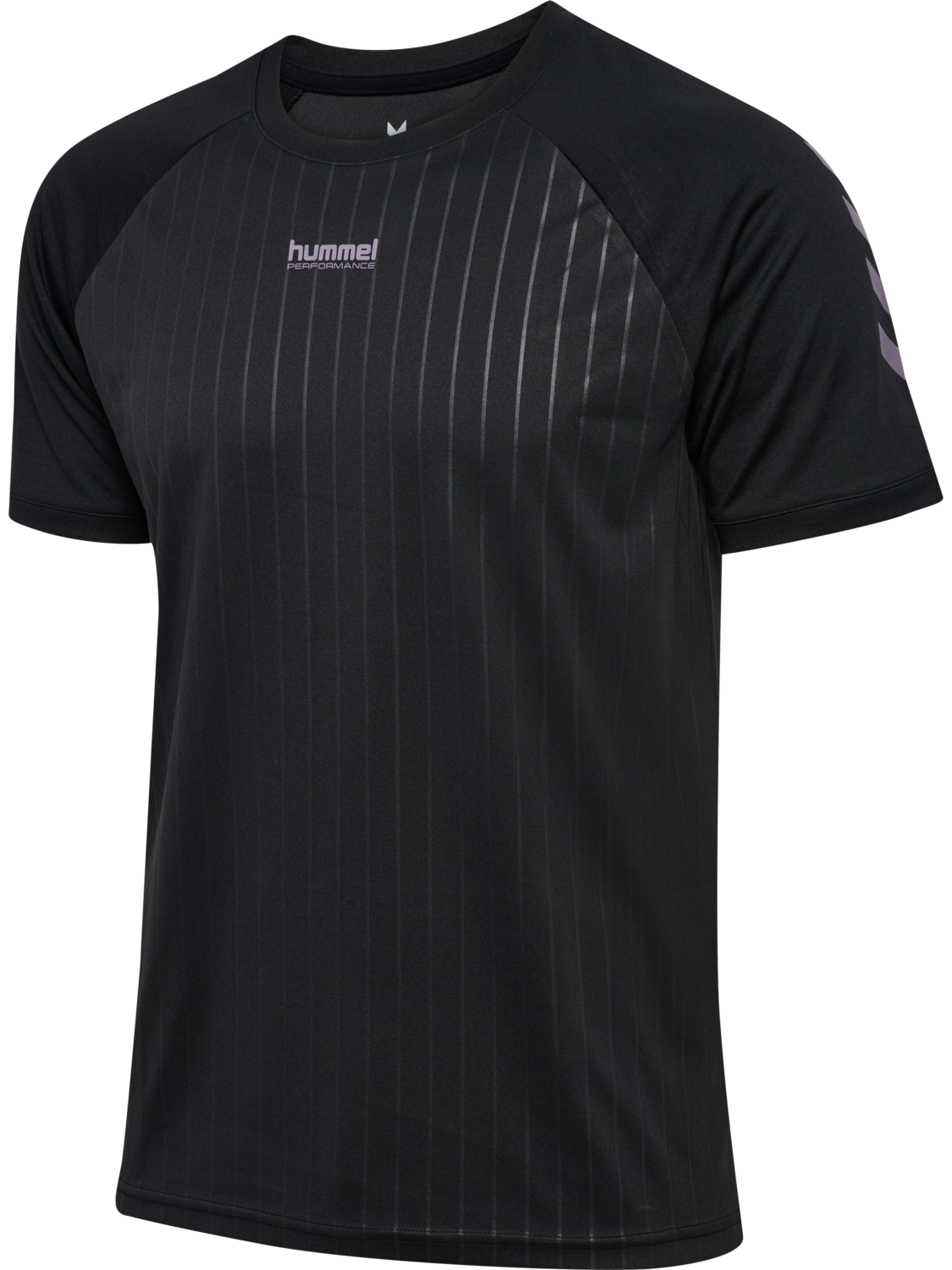 hmlPULSE STRIPE T-SHIRT S/S, BLACK, packshot