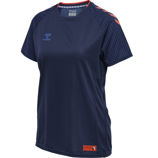 hmlPRO GRID TRAINING JERSEY S/S WO, MARITIME BLUE, packshot