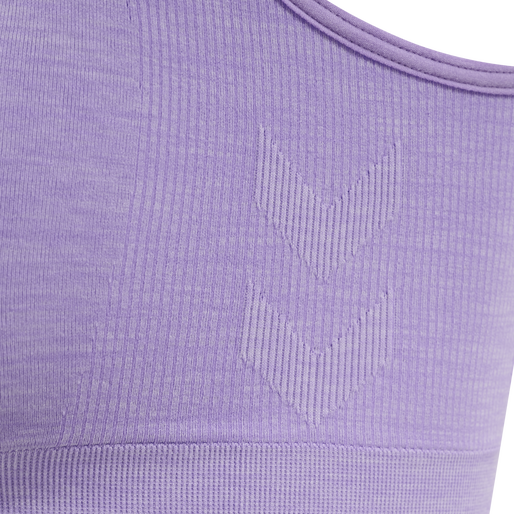 hmlMT UNA SEAMLESS SPORTS TOP, LAVENDER MELANGE, packshot