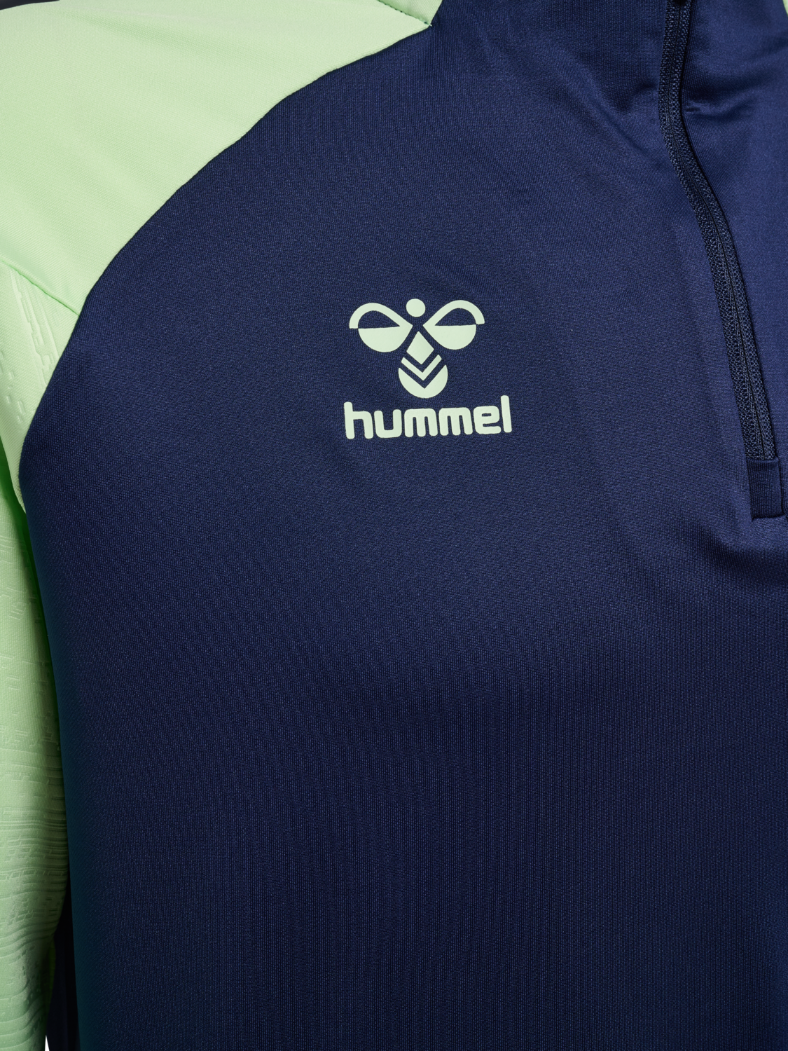 hmlPRO TRAINING HALF ZIP, !MARINE/PATINA GREEN, packshot