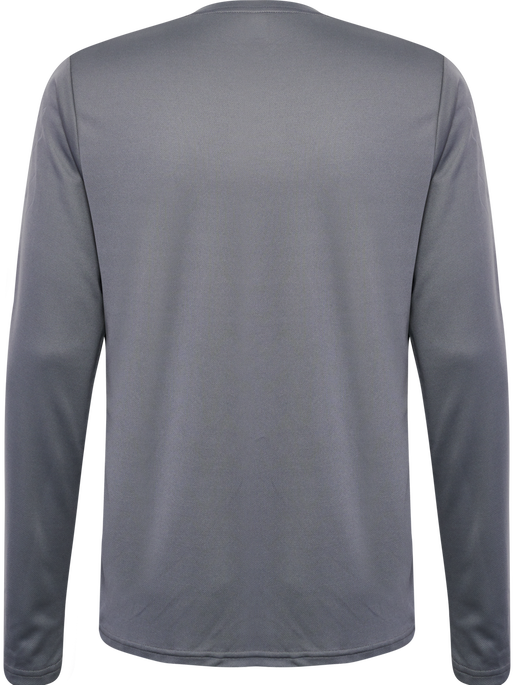 hmlTE TOPAZ T-SHIRT L/S, CHATEAU GRAY, packshot