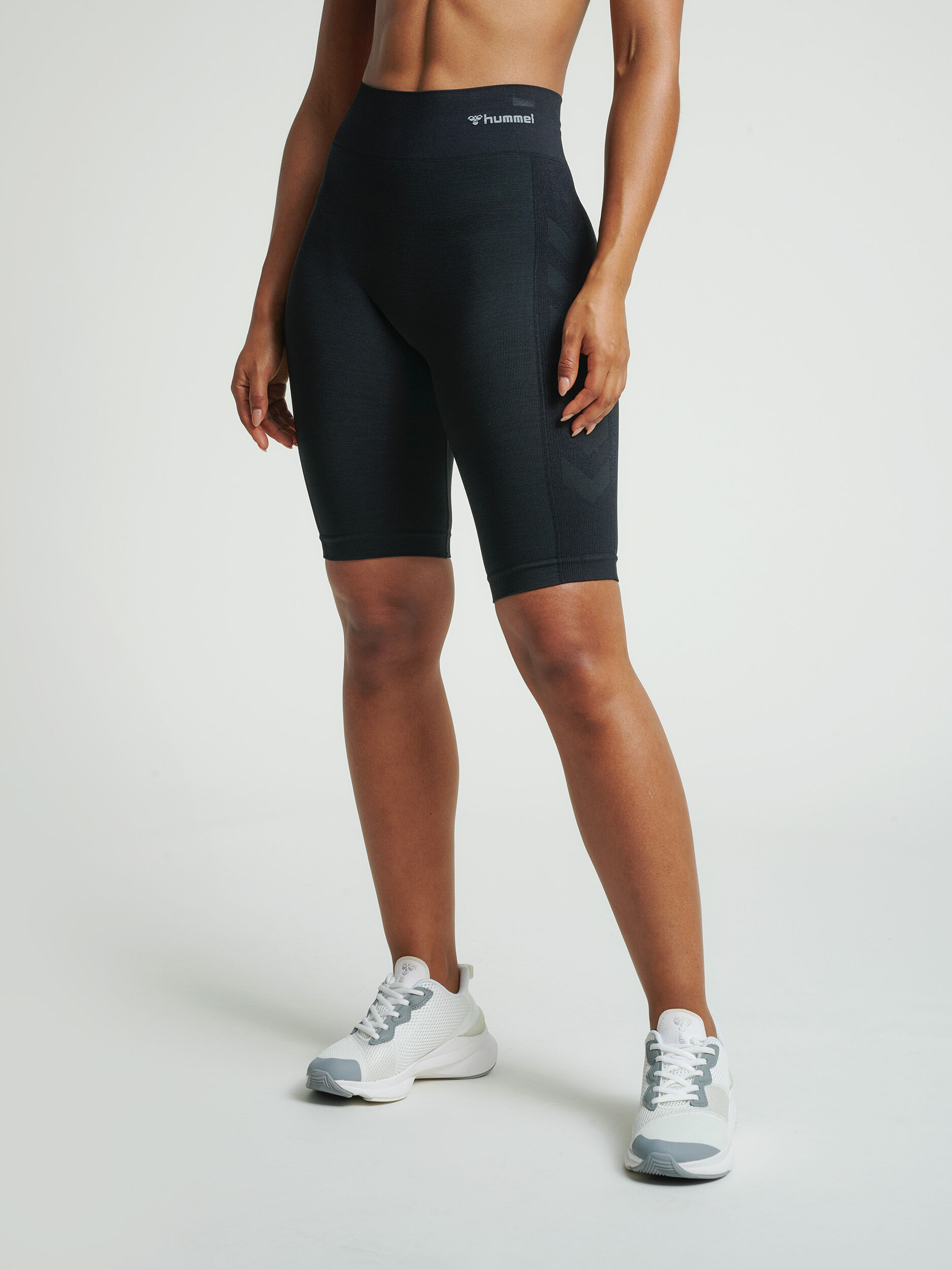 hummel CLEA SEAMLESS CYCLING SHORTS BLACK MELANGE hummelsport