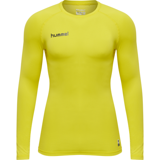 HUMMEL FIRST PERFORMANCE JERSEY L/S, BLAZING YELLOW, packshot