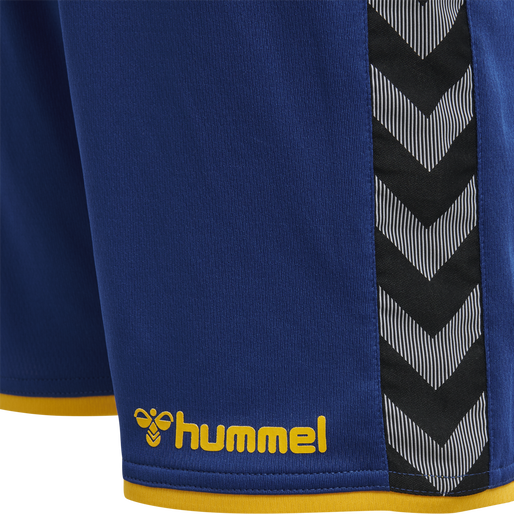 hmlAUTHENTIC KIDS POLY SHORTS, TRUE BLUE/SPORTS YELLOW, packshot