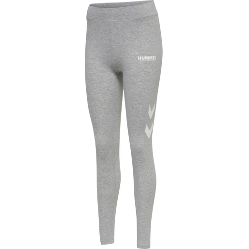 hmlLEGACY WOMAN HIGH WAIST TIGHTS, GREY MELANGE, packshot