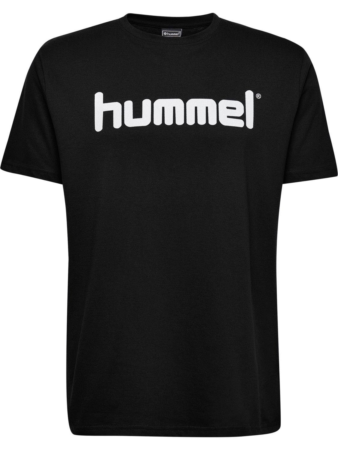 HUMMEL GO COTTON LOGO T-SHIRT S/S, BLACK, packshot