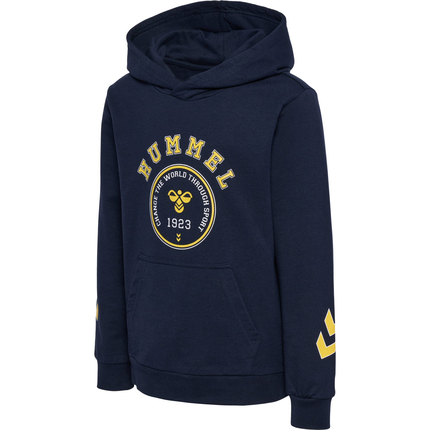 hmlGEOGRAPHY HOODIE, BLACK IRIS, packshot