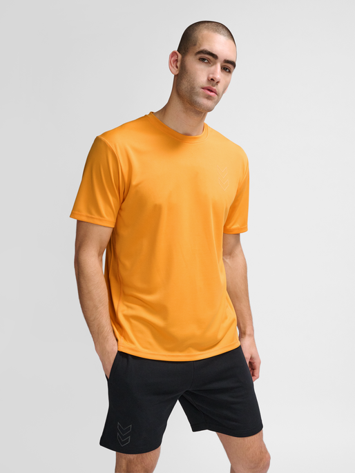 hmlACTIVE PL JERSEY S/S, BLAZING ORANGE, model